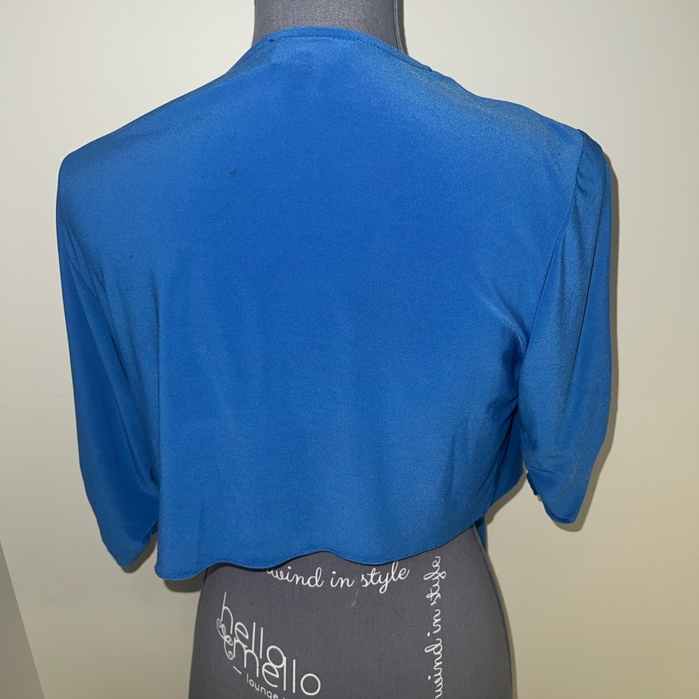 Blue Open Front Cardigan - Picture 3 of 3